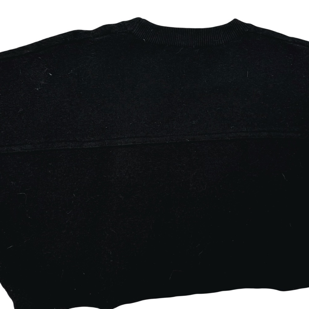 ZARA Knit Women's Designer Black Cropped Sweater Wide Kimono Sleeves Stretchy S - Picture 5 of 7